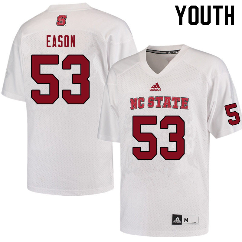 Youth #53 Derrick Eason NC State Wolfpack College Football Jerseys Sale-White